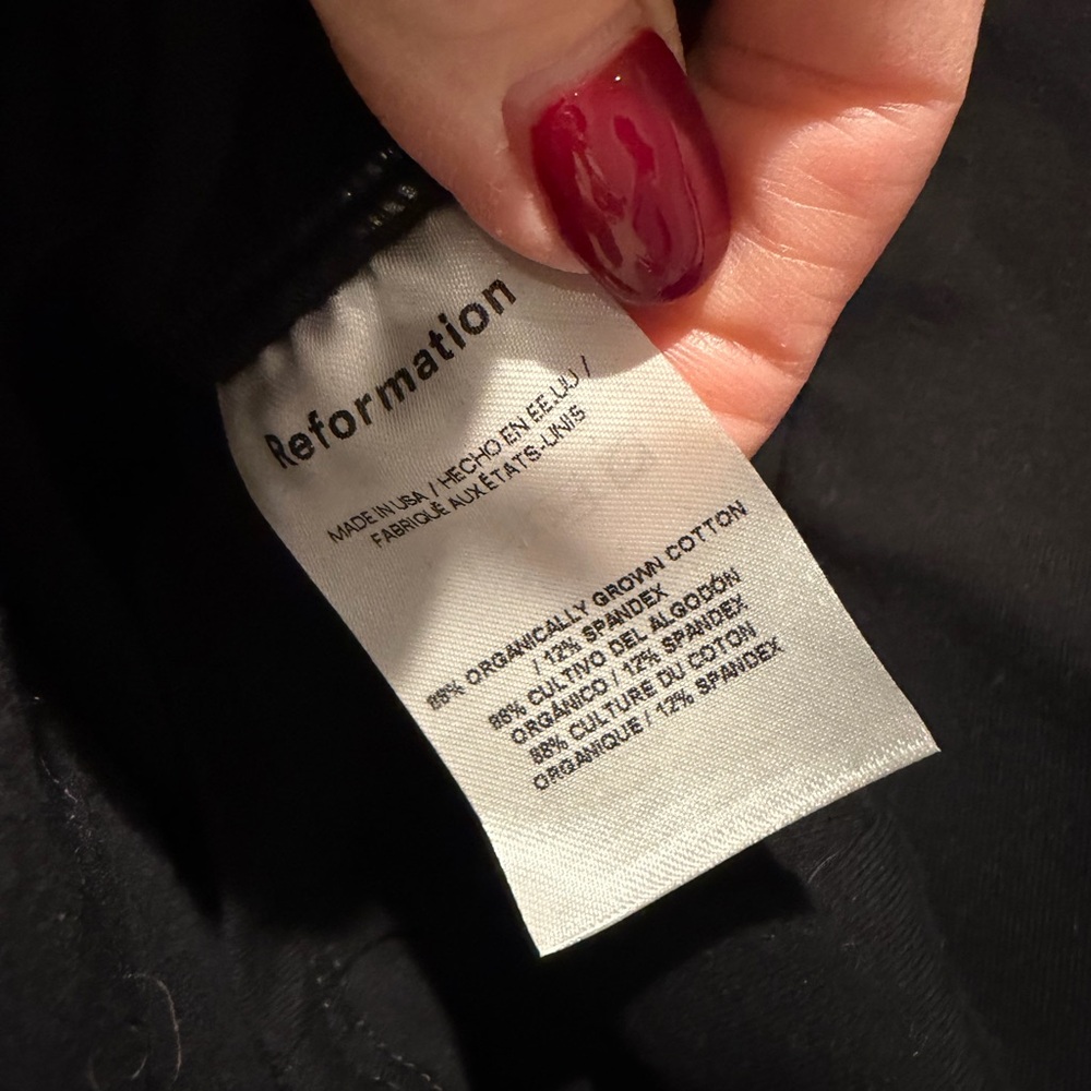 NWT Reformation Lindy Top - Black - Size XL - Picture 7 of 8